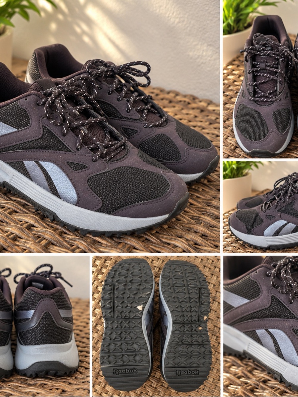 Reebok Women's Black and Gray Athletic Sneakers